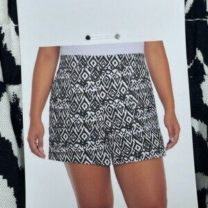 Wildfox Womens Black White Diamond Pattern Rayon Shorts XXL d0935